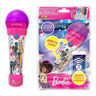 Barbie Microfone Com Função Mp3 Rockstar - Fun Divirta-se Barbie Microfone Com Função Mp3 Rockstar - Fun Divirta-se