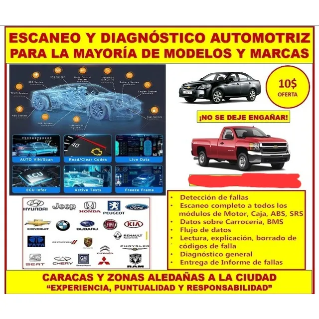 Escaneo Automotriz Completo Caracas Y Otras Zonas