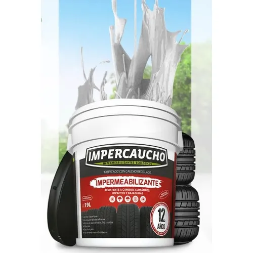 Impermeabilizante Impercaucho Siliconado Y Fibratado 12 Años