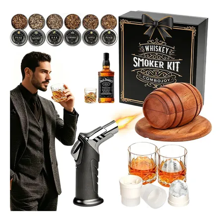 Defumador Para Whisky E Coqueteis Com Mini Maçarico Preto Preto