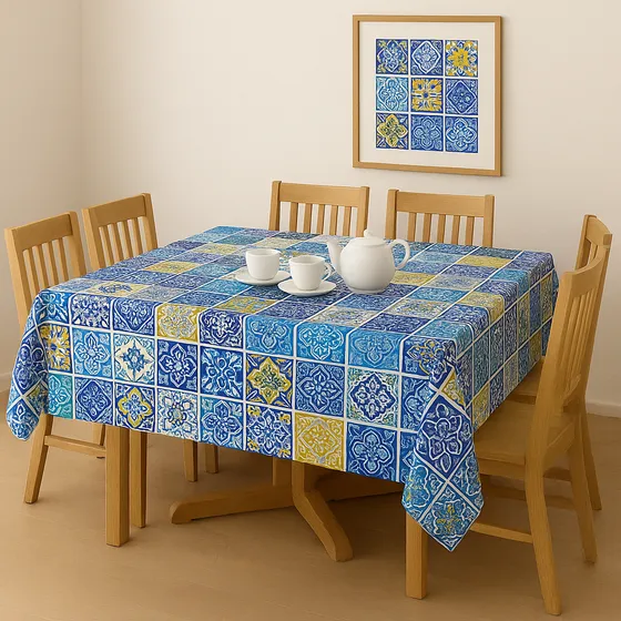 Plástico Térmico Toalha De Mesa Azulejo Portugues 2,00metros