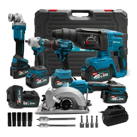 Kit Ferramentas Genai 68v 5 Em 1 Baterias E Maleta