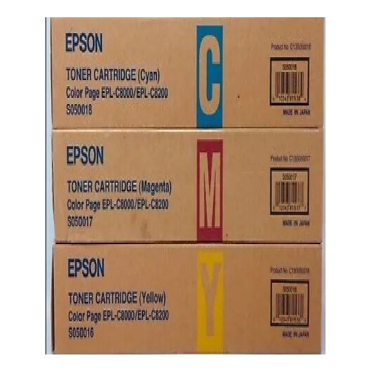 Epson Toner Amarillo-magenta-azul Epl-c8000 6k Pag