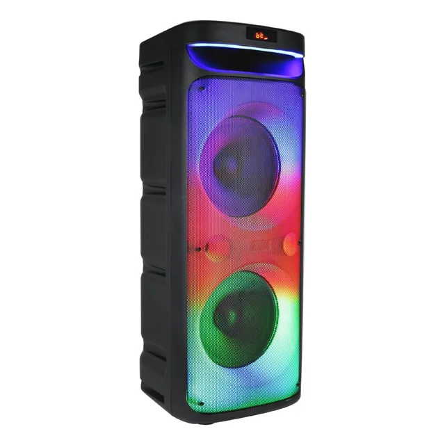 Bafle Misik Mb2240 Portátil Doble 10 Pulgadas 25,000w Negro.