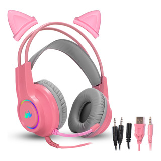 Headset Gamer Rgb Xbox Ps4 Ps5 Led Gatinho Pc Cel Usb Knup Headset Gamer Rgb Xbox Ps4 Ps5 Led Gatinho Pc Cel Usb Knup