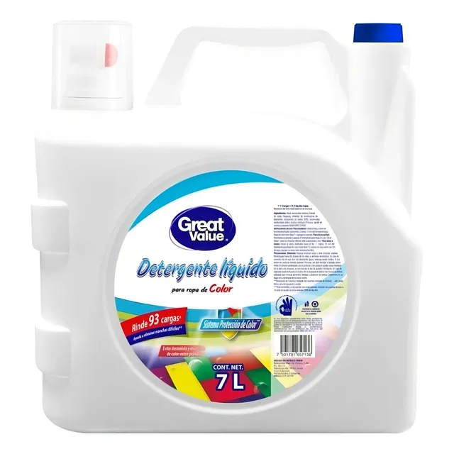 Detergente Líquido Great Value Para Ropa De Color 7l