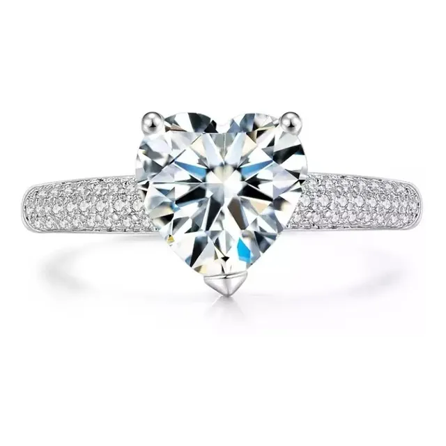 Anillo De Compromiso Oro 18k Con Diamantes Swarosvki Regalo