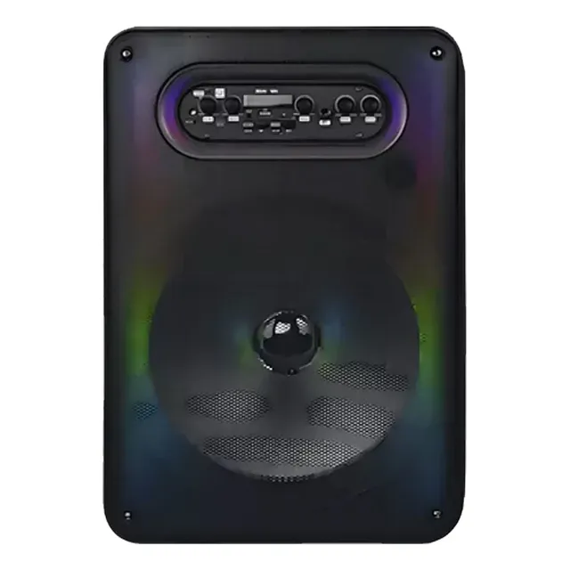 Bocina Bluetooth 12in Control Remoto Luz Multicolor Radio Fm