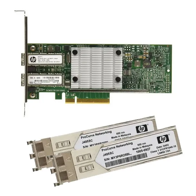 Tarjeta De Red Hp Pci-e 3.0 530 Sfp+ 2 Modulos Fibra 10gbit