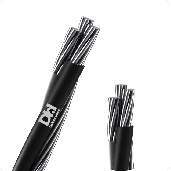 Fio Cabo Multiplex Alumínio Triplex 10mm (2+1) 70metros