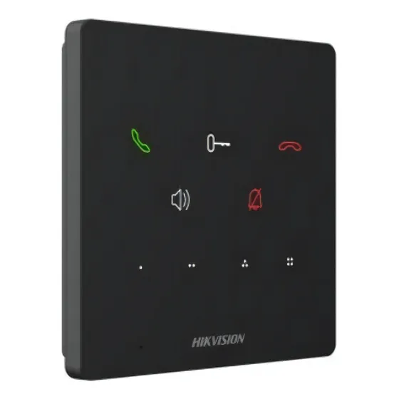 Teléfono Ip Sip Para Portero Hikvision Color Negro