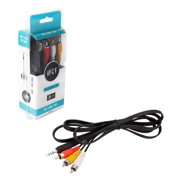 Cable Audio Video Jack 3.5mm A 3 Rca 1.8m | Irt