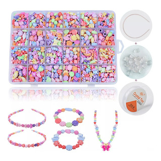 Collar De Pulsera Diy De 1200 Cuentas, Regalo Para Niña Collar De Pulsera Diy De 1200 Cuentas, Regalo Para Niña