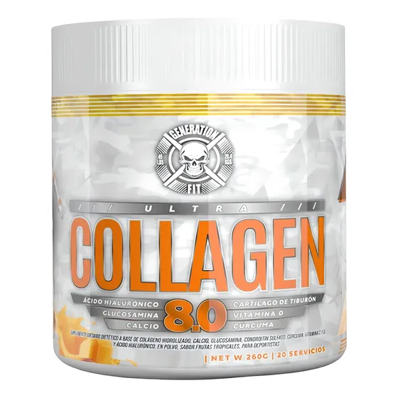 Colageno Hidrolizado Generation Fit 260grs Acido Hialuronico Tropical Fruit Punch