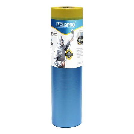 Filme Eletrostático Mascaramento Com Fita Crepe 1,5m X 20m Filme Eletrostático Mascaramento Com Fita Crepe 1,5m X 20m