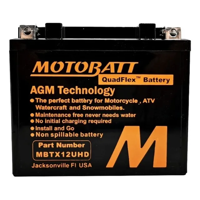 Bateria Motobatt Mbtx12u Harley Sportster 883 1200 Ytx14l-bs