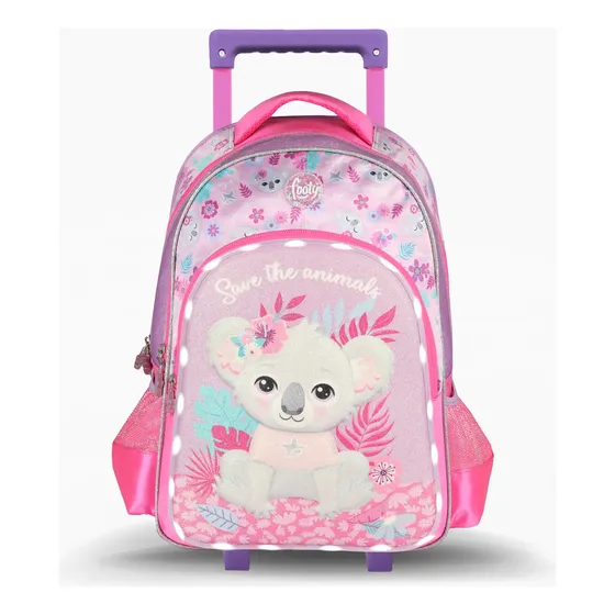 Mochila Carro Footy Koala Con Luz Led Escolar Niña Infantil