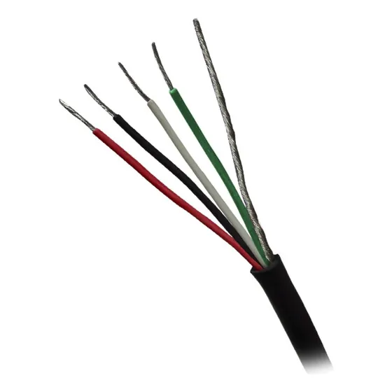 Cabo Célula De Carga Afe 4x22 Awg Preto Com Malha 20 Metros