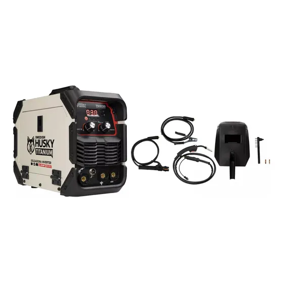Soldadora Inverter 3 En 1 Tig/mig/mma Husky 110/220 Sin Gas Color Beige Frecuencia 60