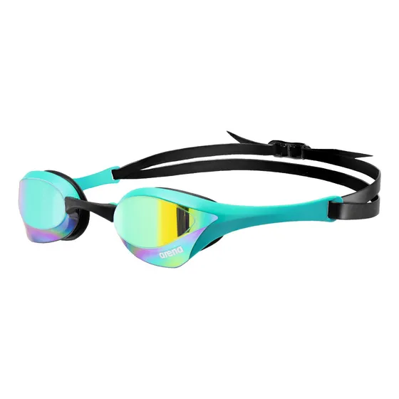 Antiparras Arena Cobra Ultra Mirror Swipe Color Emerald Peacock (130) Turquesa Goggles Espejadas Anti Fog Competicion Racing Hidrodinamicas Menor Resistencia Visión Oscura