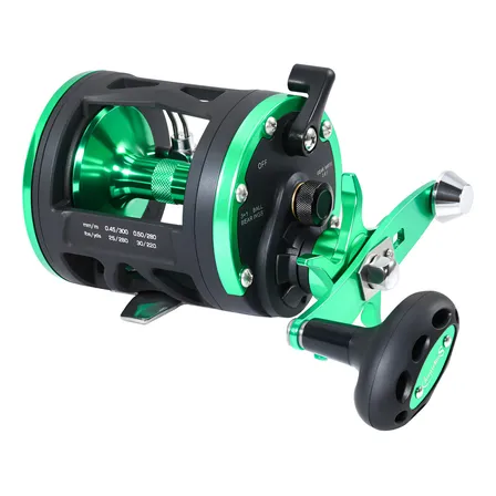 Carretilha De Perfil Alto Sougayilang 25kg Pesca No Mar Cor Verde Direito