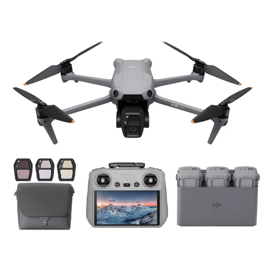 Drone Dji Air 3s Fly More Combo Com Controle Rc 2 (dji056) Cor Cinza-escuro