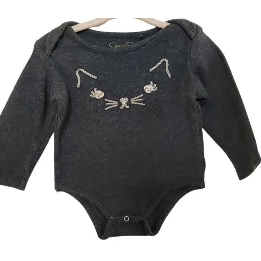 Body Manga Larga Para Bebé Niña  Marca Jessica Simpson 6-9 M