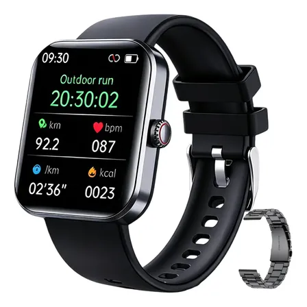 Relógio Masculina Inteligente Smartwatch Esportivo Bluetooth Preto