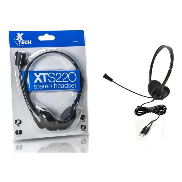 Auricular Xtech Para Pc C/micrófono Ajustable Xts-220
