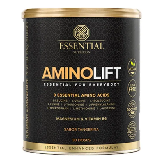 Aminolift Vegano 375g Essential Nutrition Sabor Tangerina