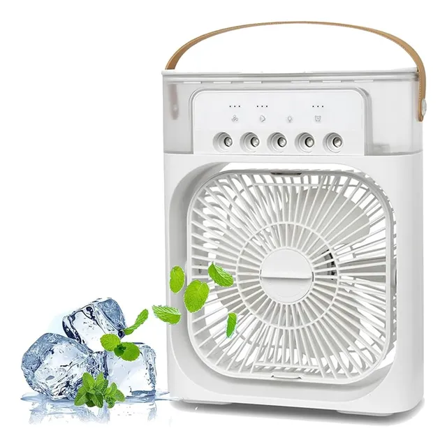 Ventilador Portátil Aire Acondicionado Frio Rgb Usb 241031