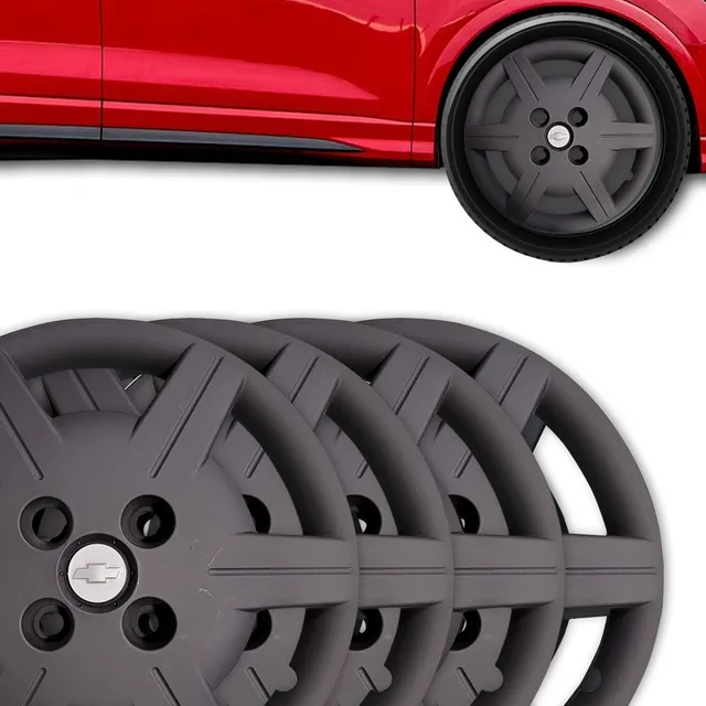 Juego 4 Tazas De Rueda Chev Corsa 2006 A 2009 Negras Rod 13