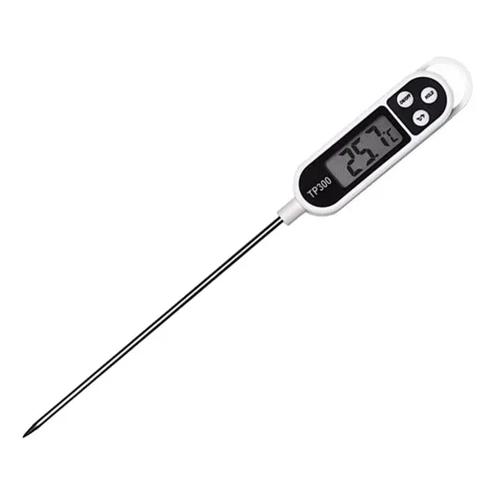 Termometro De Cocina Digital Medidor Bebidas Carne -50º+300° Color Blanco