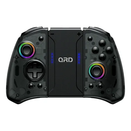 Controle Sem Fio Qrd Stellar T5 Preto Para Nintendo Switch Efeito Hall