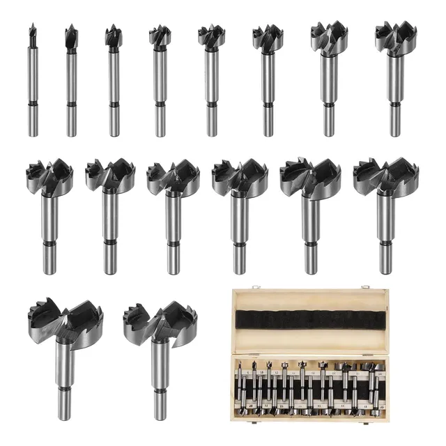Juego De Brocas Forstner 16 Piezas 6 Mm A 25 Mm Para Madera