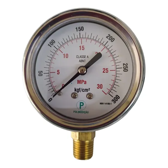Manometro Para Extintor Cx.inox 63mm - 0-30mpa