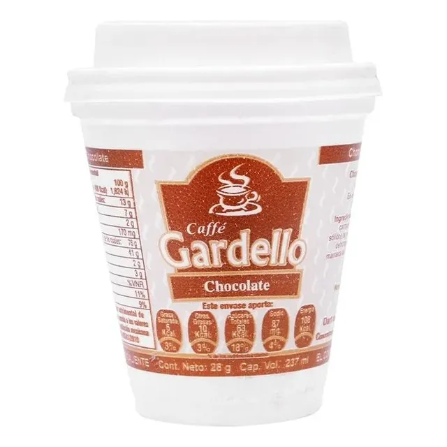 Café Instantáneo Gardello 8oz Chocolate Con 20 Pzas