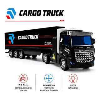 Caminhão Controle Remoto Fun Game Truck, Bateria Recarregável, Brinquedo Infanti