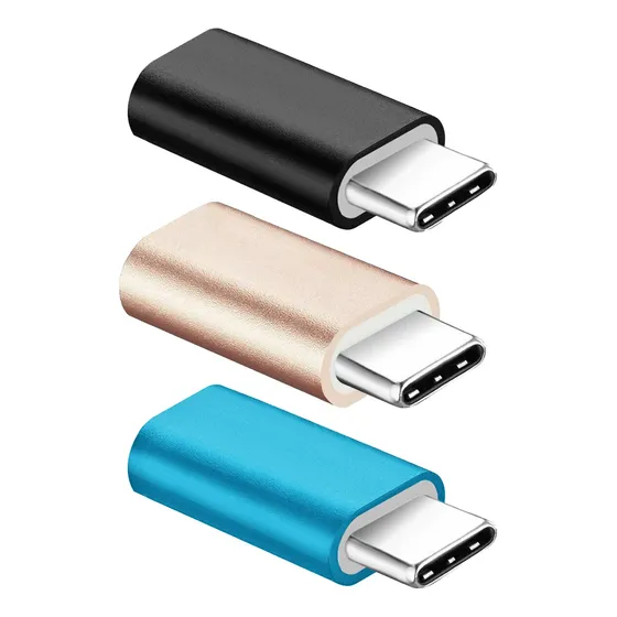 Set 3 Pcs Adaptador Usb Tipo C A Micro Usb Convertidor F-001
