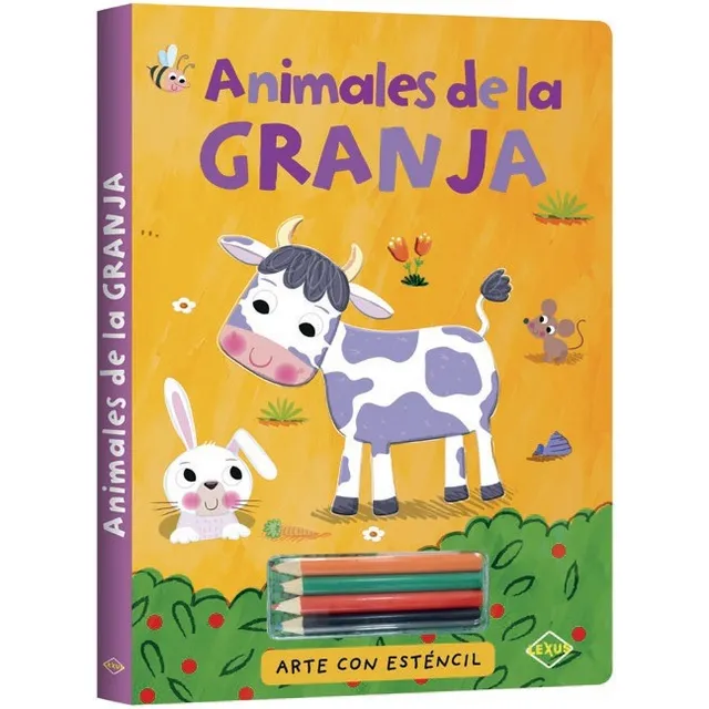 Libro Arte Con Esténciles Incluye Lápices De Colores Animale