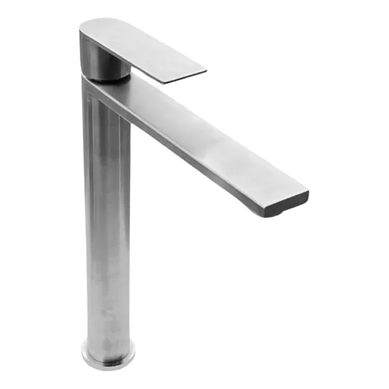 Monomando para Lavabo Toscana Acero inoxidable satinado Color Gris Mb-831