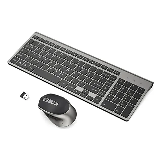 Combo Teclado Y Ratón Inalámbrico, J Joyaccess Ergonómico Y