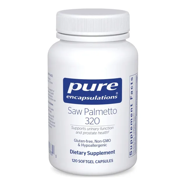 Saw Palmetto 320 Pure Encapsulations 120 Softgel Sabor Sin Sabor