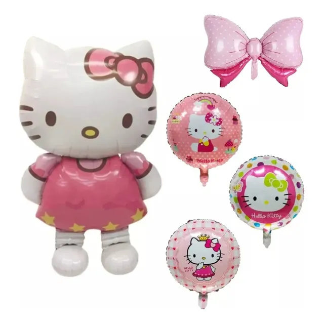 Set 5 Globos Kitty . 1 M