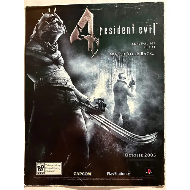 Anuncio Vintage Original Resident Evil 4 - Ps2 - Laminated