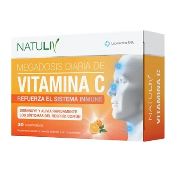 Natuliv Vitamina C Comprimidos X 30 Unidades Sabor Sin sabor