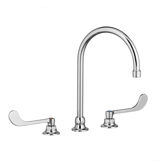 Grifo Baño Boquilla Cuello Cisne 8  Ancho Cromado Pulido