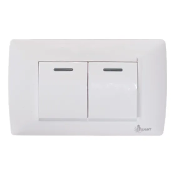 Apagador Doble Blanco 36mm 3way Pack 3 Unidades