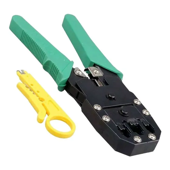 Pinza Ponchadora Conectores Red Rj45 Rj11 Rj9 Con Pela Cable
