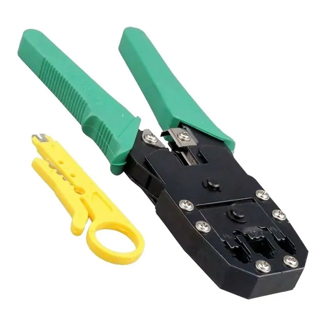 Pinza Ponchadora Conectores Red Rj45 Rj11 Rj9 Con Pela Cable